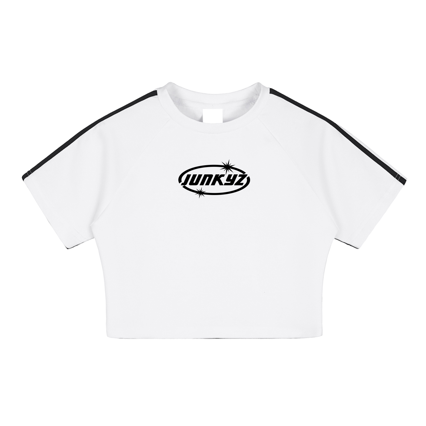TAPED COOLING CROP TEE (WHITE)
