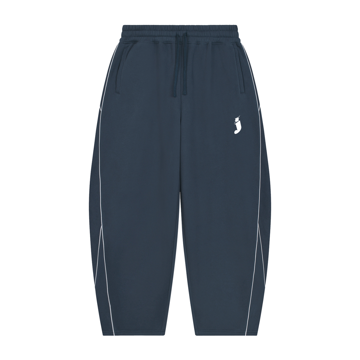 Piping Fleece Barrel Leg Sweatpants