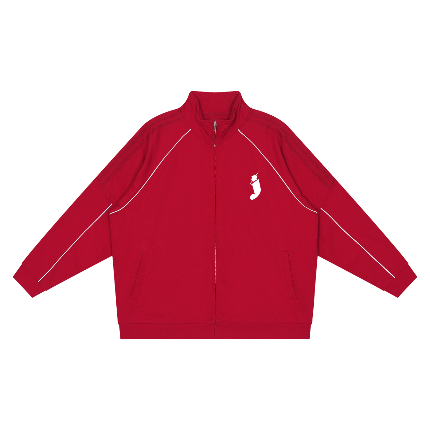 Reflection Striped Raglan Sleeve Jacket