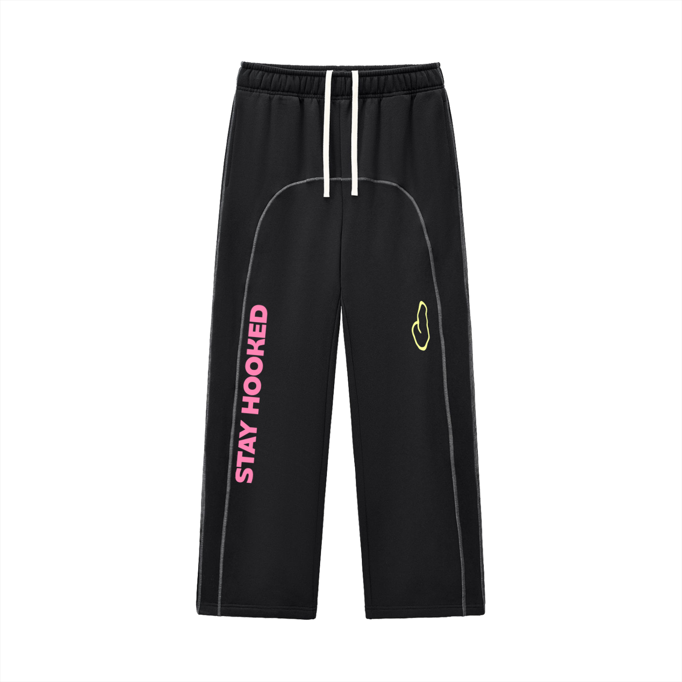 Contrast-Stitched Fleece Sweatpants