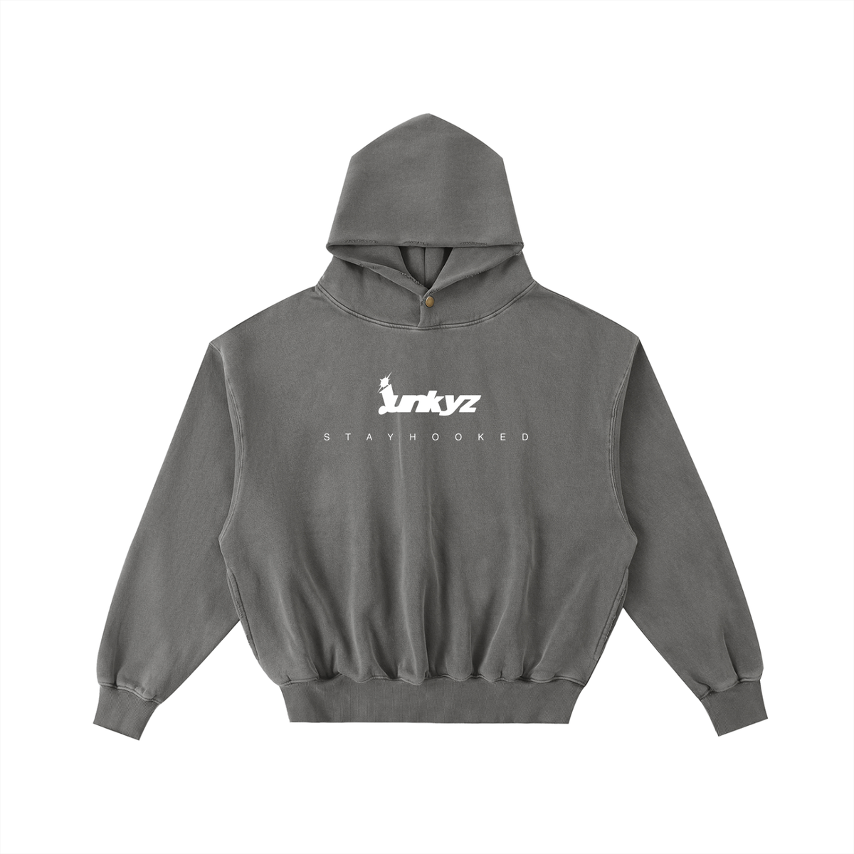 Frayed Enzyme Washed Hoodie