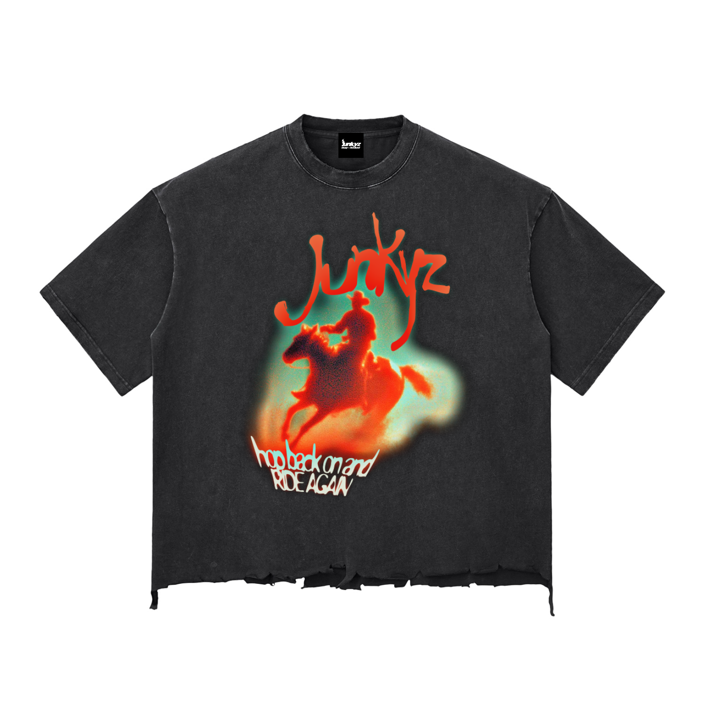 Snow Wash Raw Boxy T-shirt