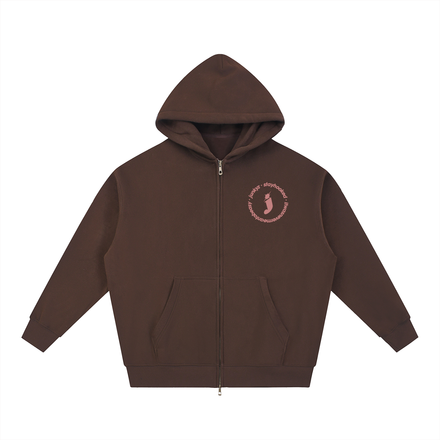 Zip-Up Boxy Hoodie