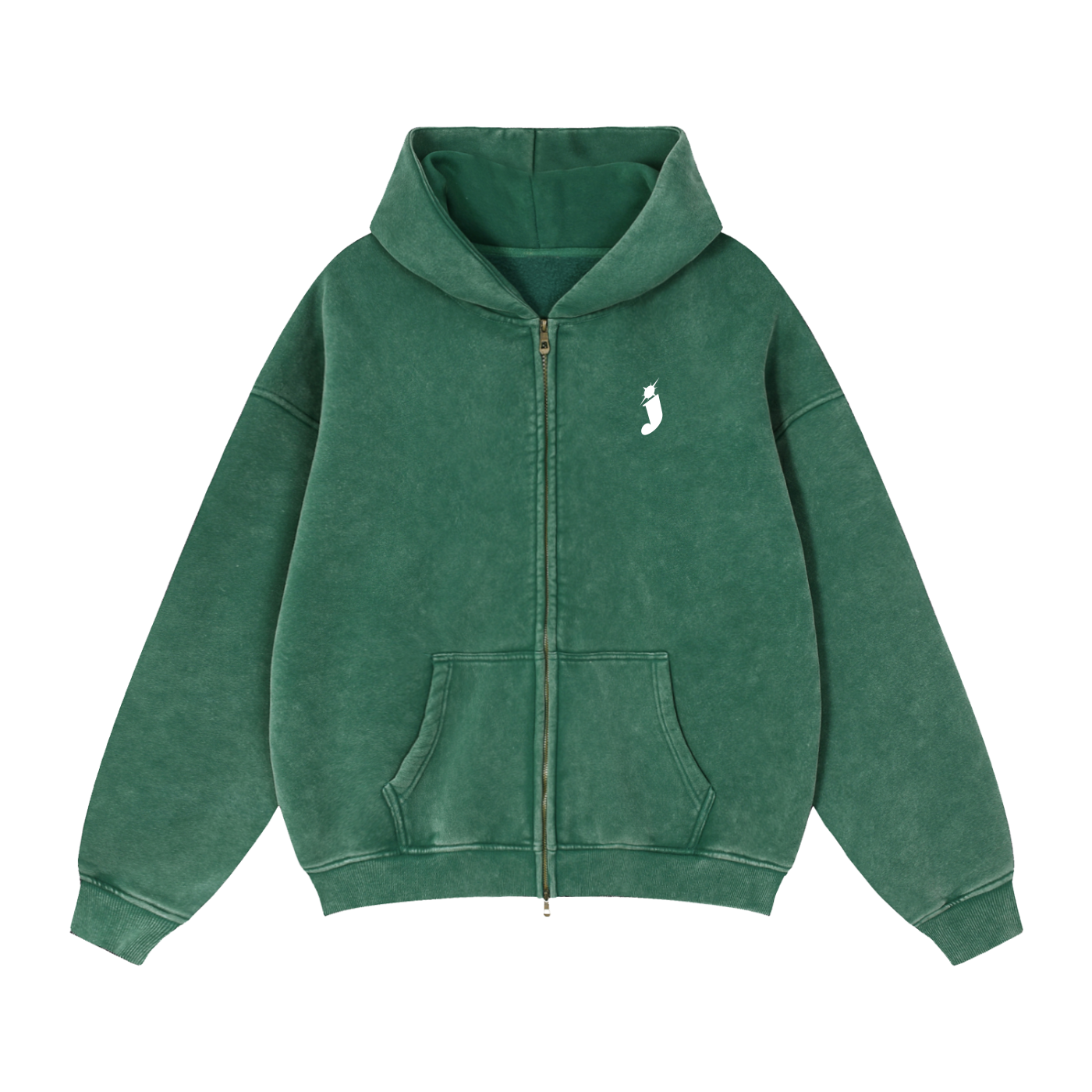 Zip-Through Boxy Hoodie