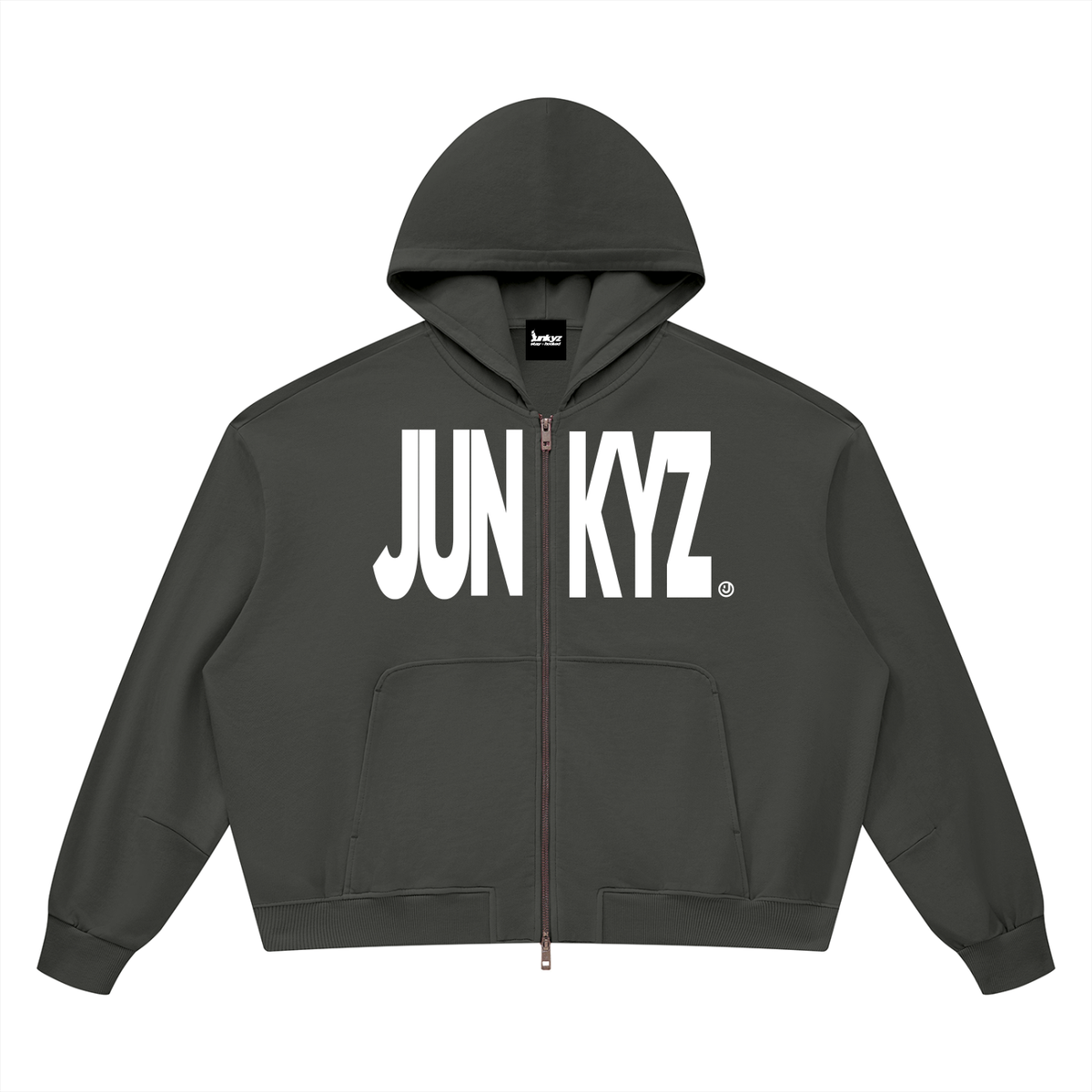 Vintage Wash Boxy Full Zip Hoodie