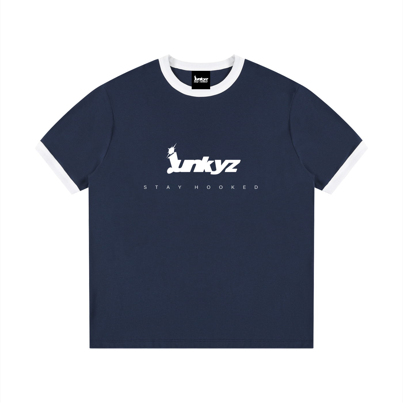 Contrast Edge Ribbed Crewneck T-Shirt