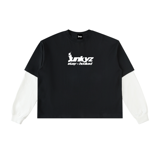 Layered Contrast Sleeve T-Shirt