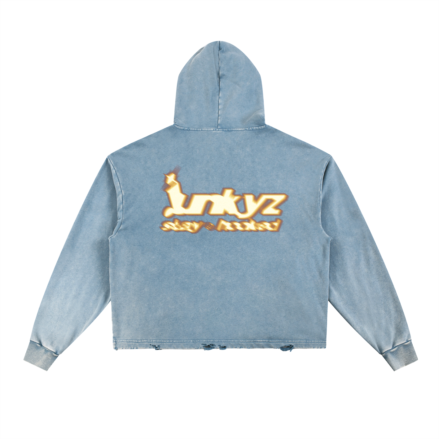 Vintage Washed Frayed Hoodie