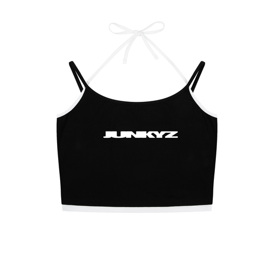 Contrast Binding Halter Tank Top