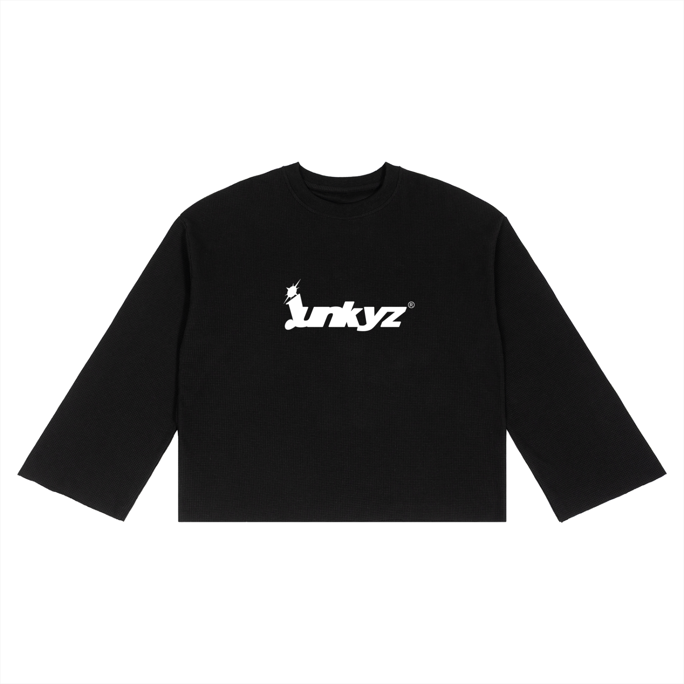 Junkyz Waffle Raw Edge T-Shirt (black)