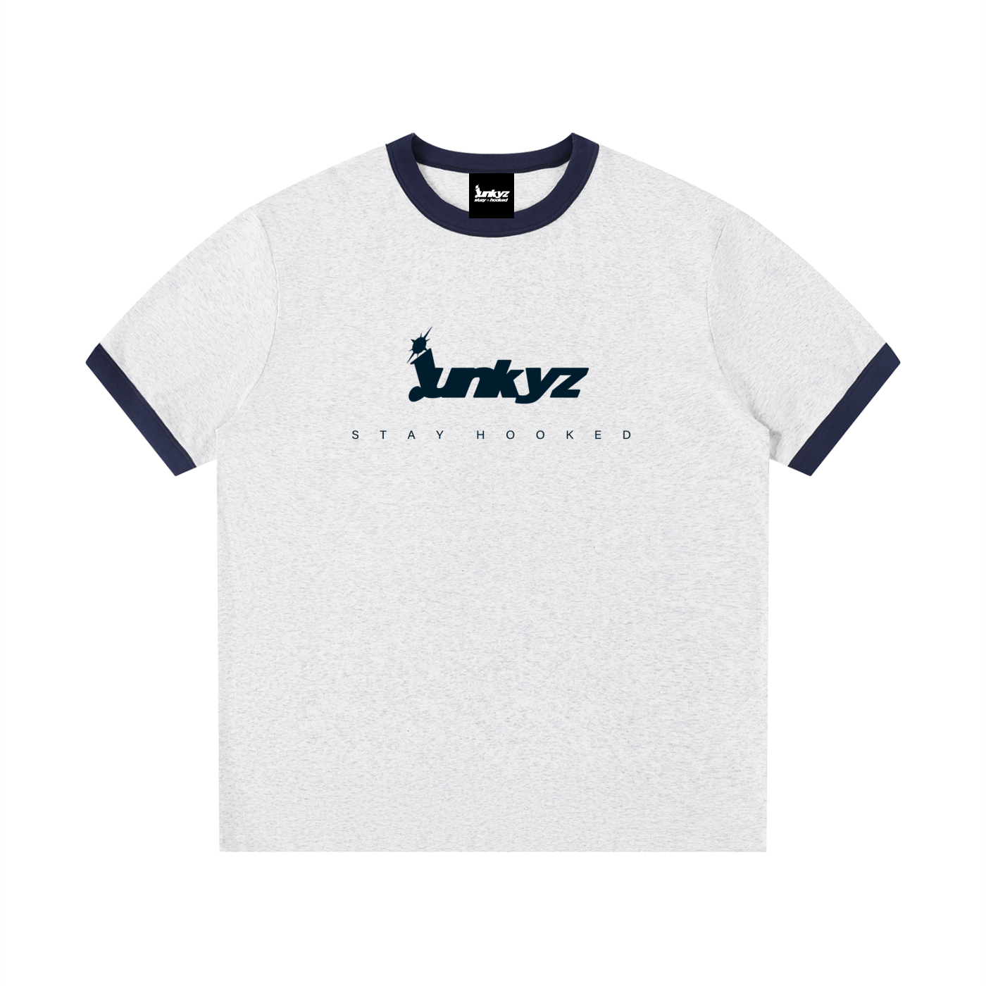 Contrast Edge Ribbed Crewneck T-Shirt