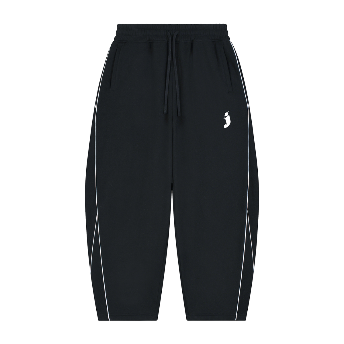 Piping Fleece Barrel Leg Sweatpants