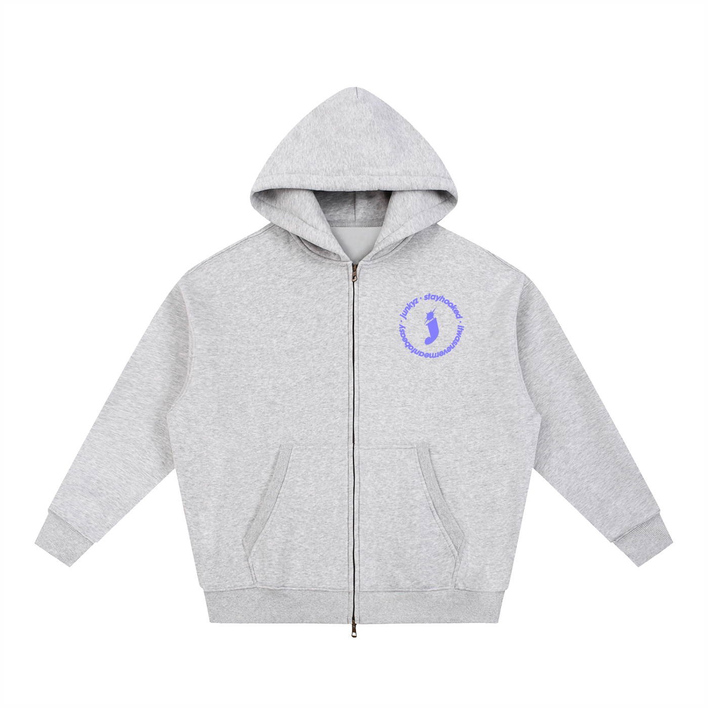 Zip-Up Boxy Hoodie