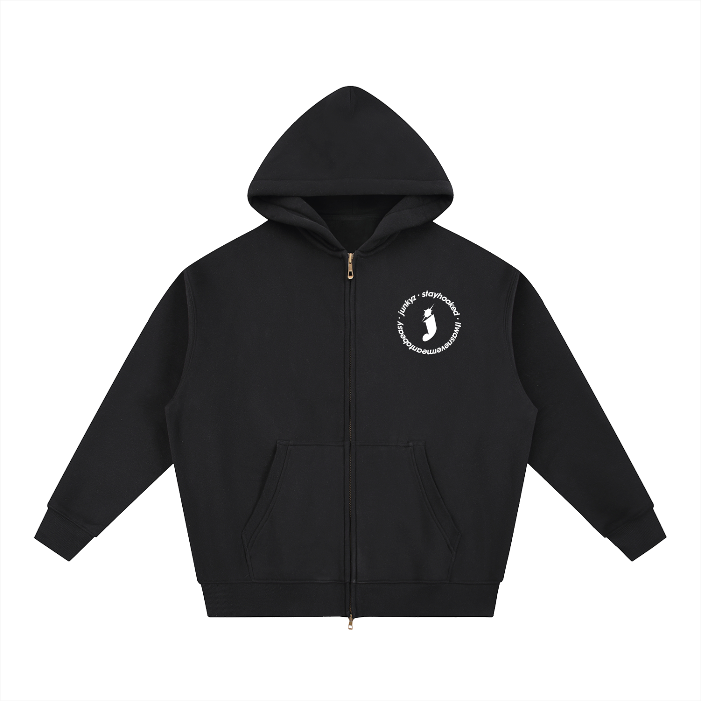Zip-Up Boxy Hoodie
