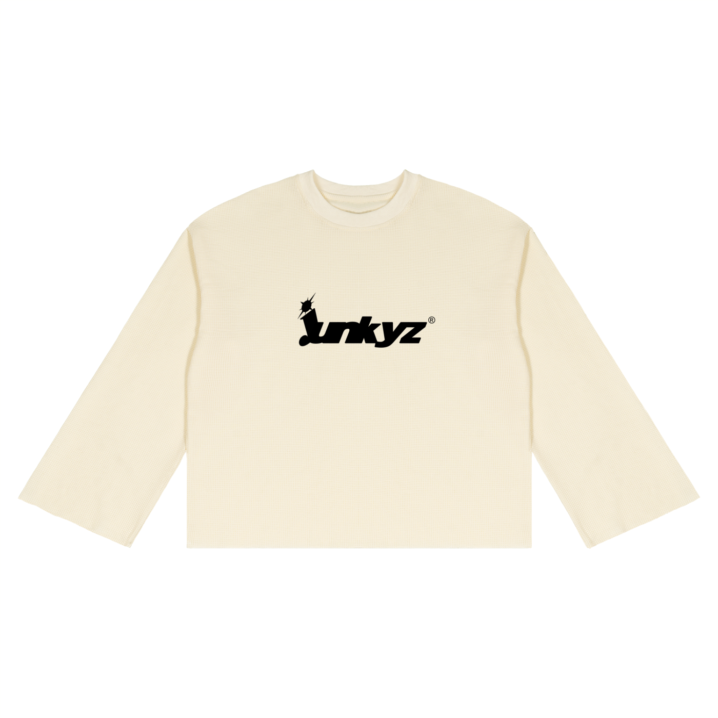 Junkyz Waffle Raw Edge T-Shirt (Apricot)