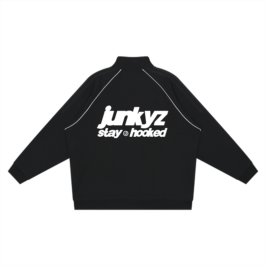 Reflection Striped Raglan Sleeve Jacket