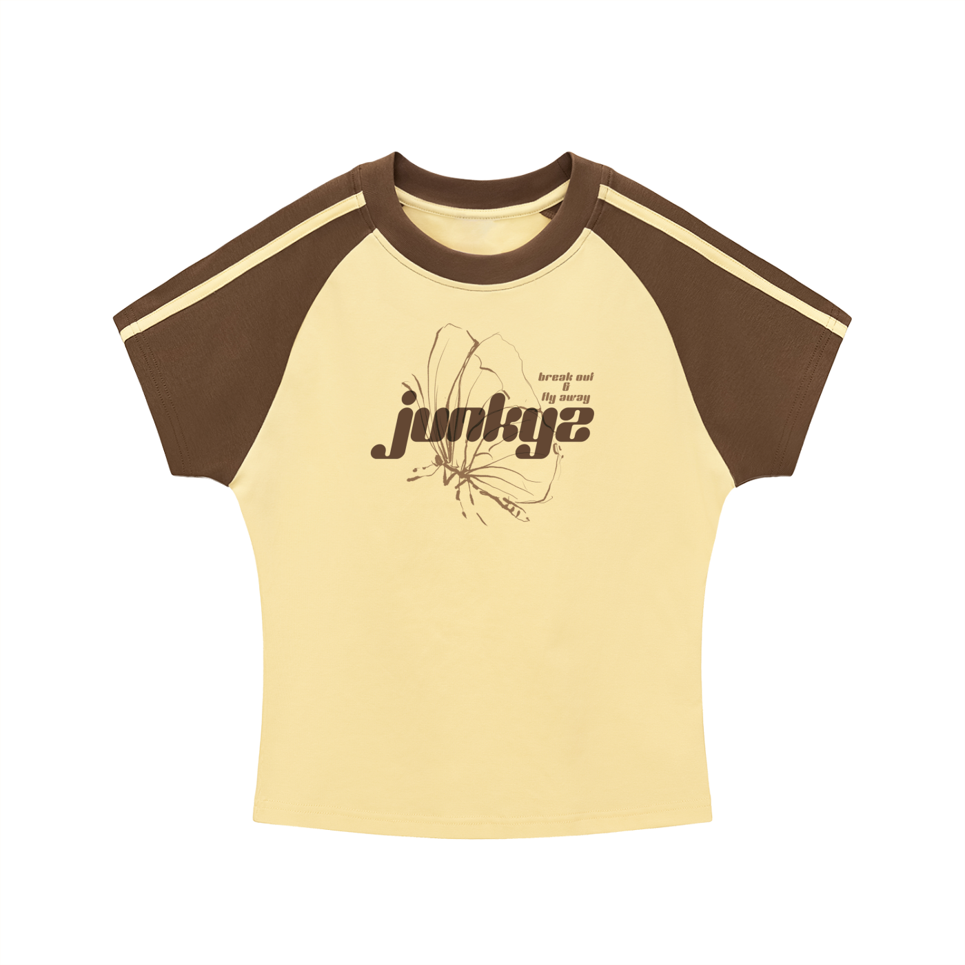 Contrast Stripes Sleeve T-Shirt