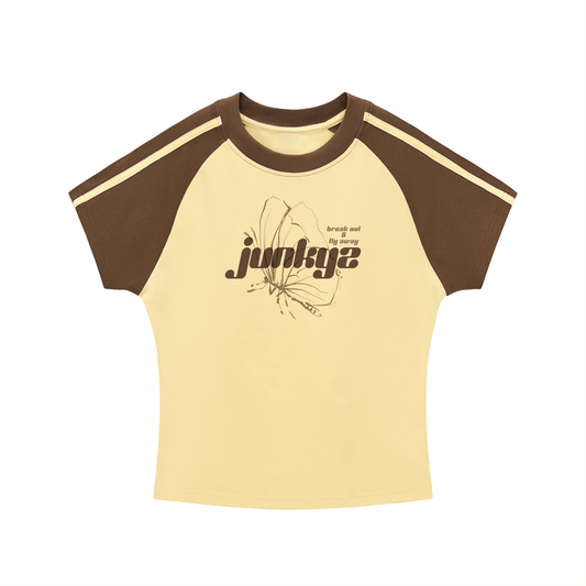 Contrast Stripes Sleeve T-Shirt