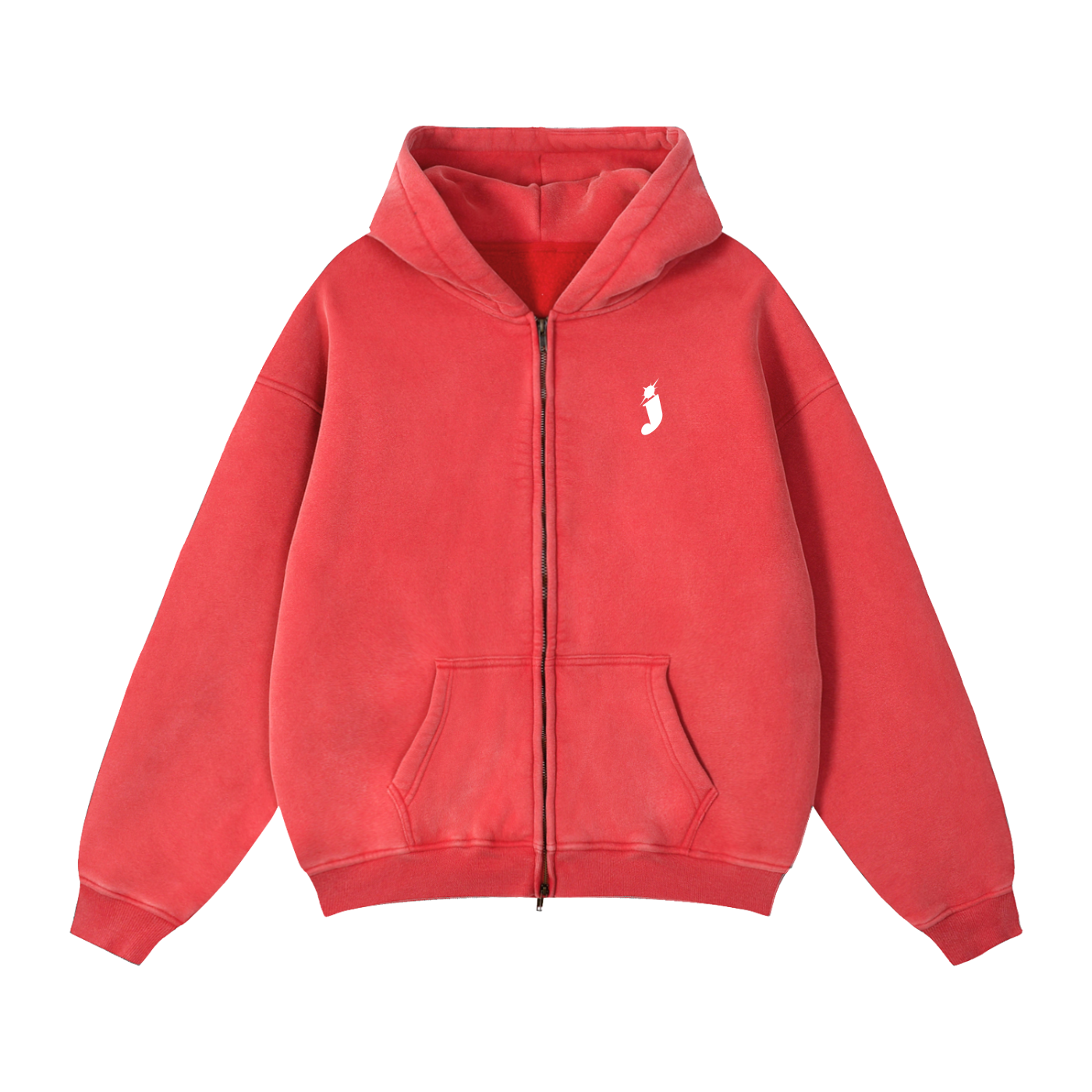 Zip-Through Boxy Hoodie