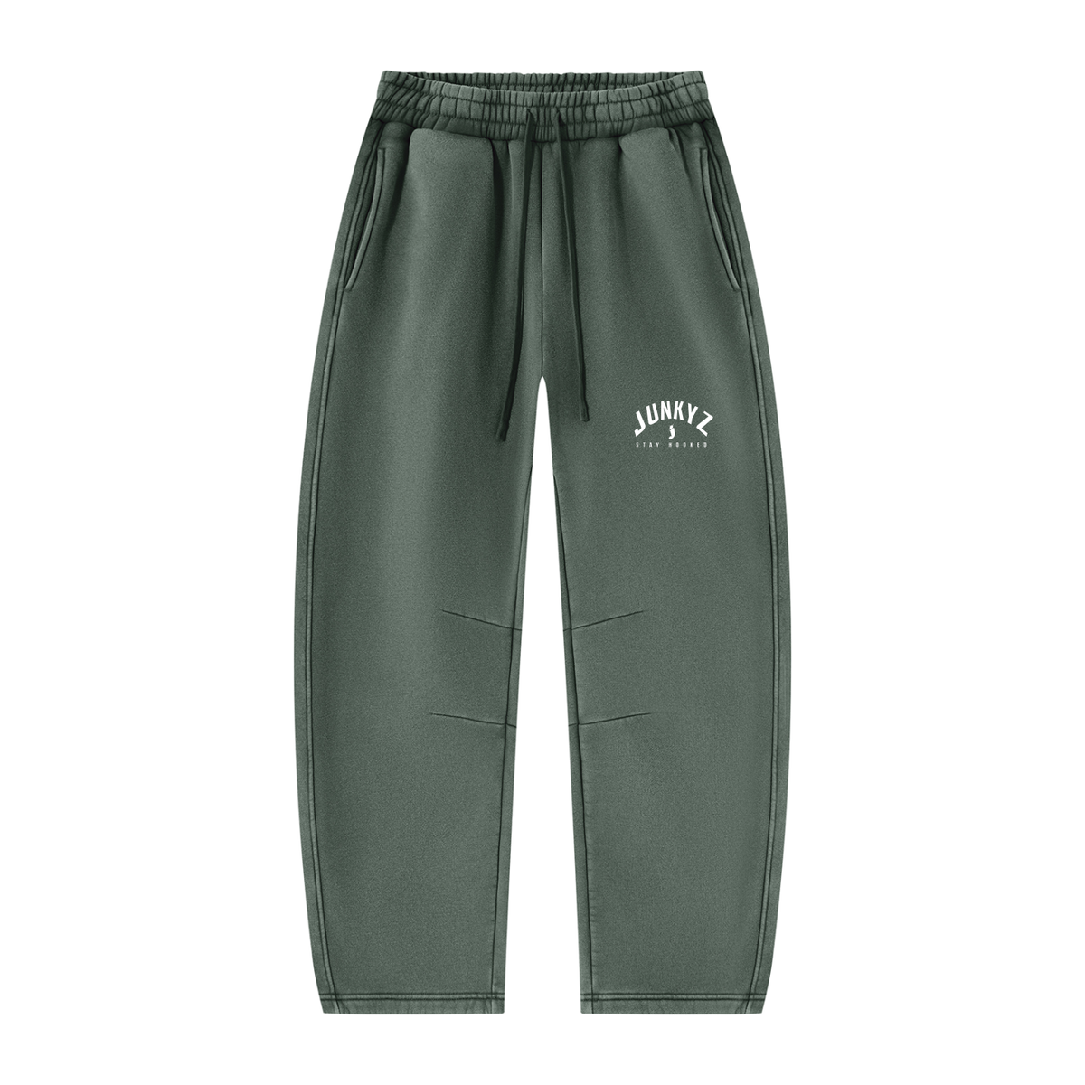 Unisex Vintage Wash Barrel Leg Fleece Sweatpants
