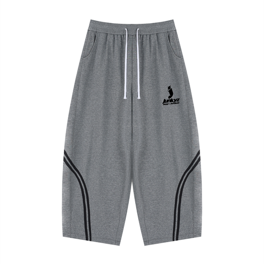 Wide Leg Piping Sweatpants (gray)